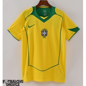 Brazílie 2004 Retro Domácí Dres Krátký Rukáv